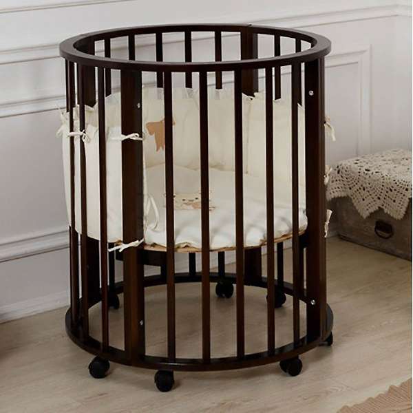 Купить круглая-овальная кроватка 5 в 1 incanto gio - 7 800 ₽