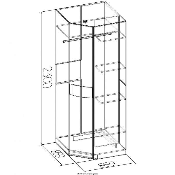 Купить шкаф угловой 13 амели - 18 740 руб.