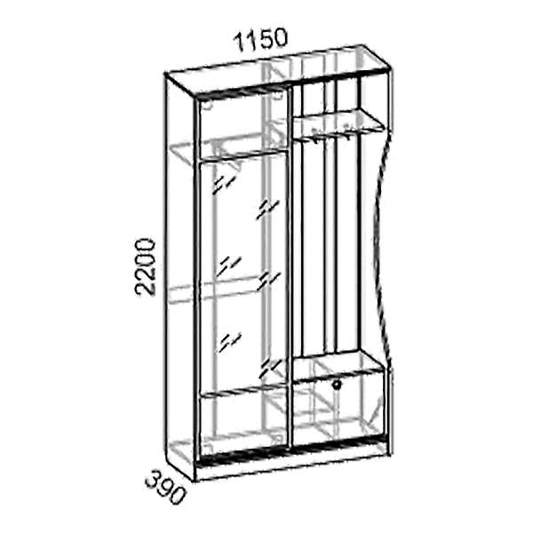 Купить прихожая бл-1 белла-1 - 11 476 руб.