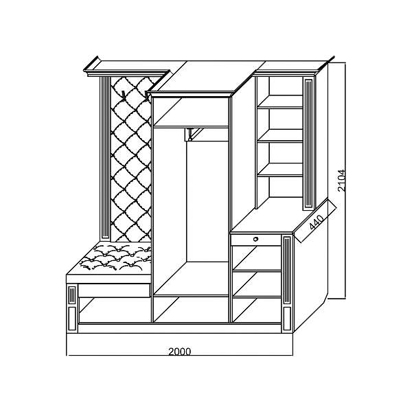 Купить прихожая к-2 визит-2 - 56 670 руб.
