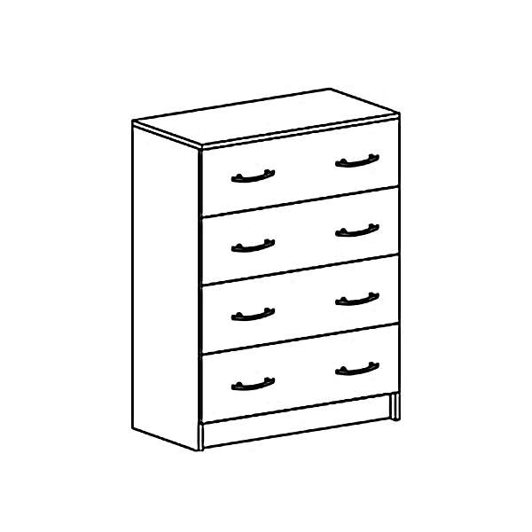 Купить комод с 4 ящиками бася км 554 - 5 877 руб.