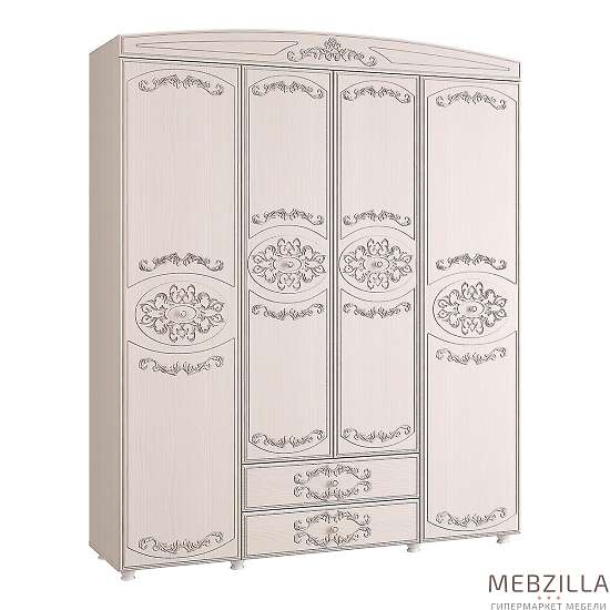 Купить шкаф четырехдверный комбинированный каролина - 27 069 руб.