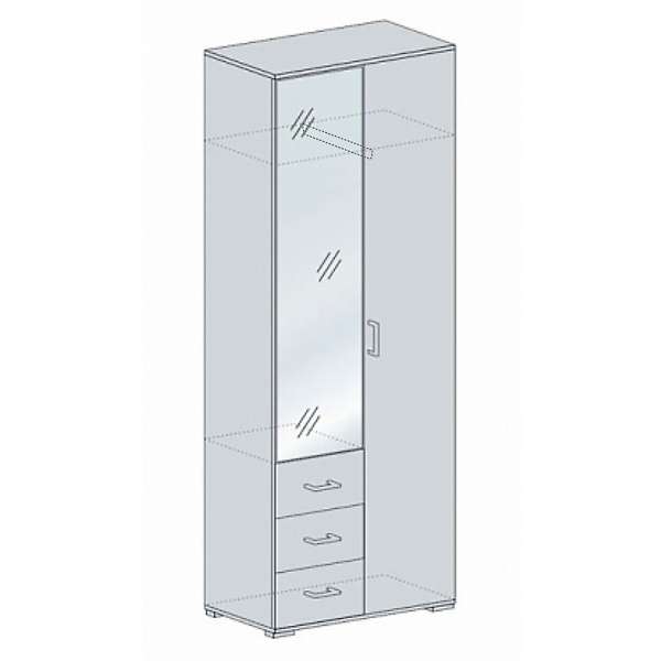 Купить шкаф двухдверный шк-802 рошель - 12 894 руб.