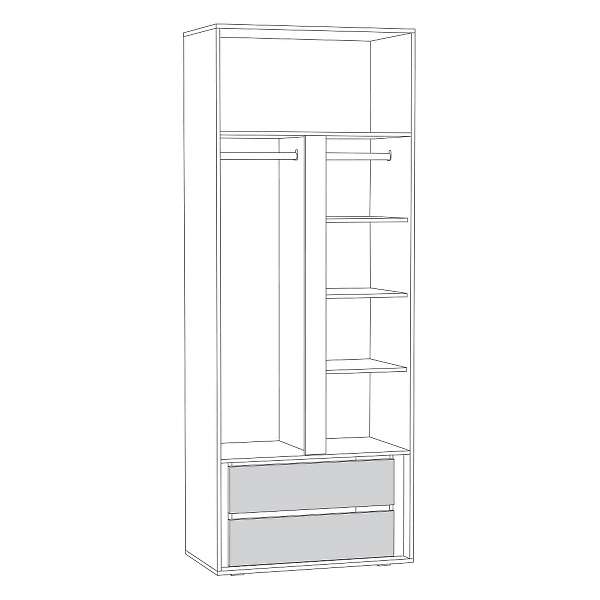 Купить шкаф двухстворчатый 13.198 муссон - 16 038 руб.