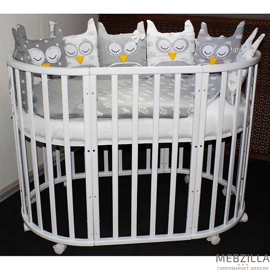 Купить круглая-овальная кроватка 8 в 1 incanto gio (с подростковым диваном) - 9 300 ₽