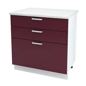 Шкаф напольный с тремя ящиками Дина ШН3Я 800 Б/СТ