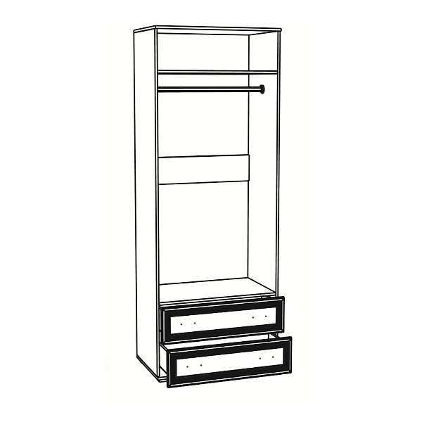 Купить шкаф двухстворчатый с зеркалом ричард рш-24 - 19 624 руб.