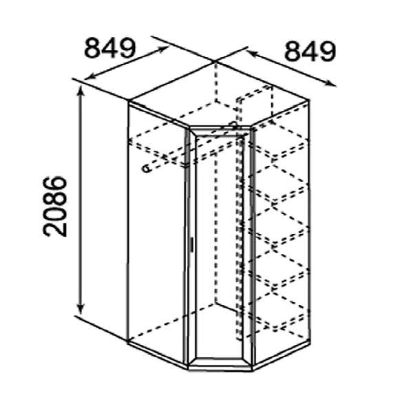 Купить шкаф для одежды угловой ника-люкс 30р - 17 929 руб.