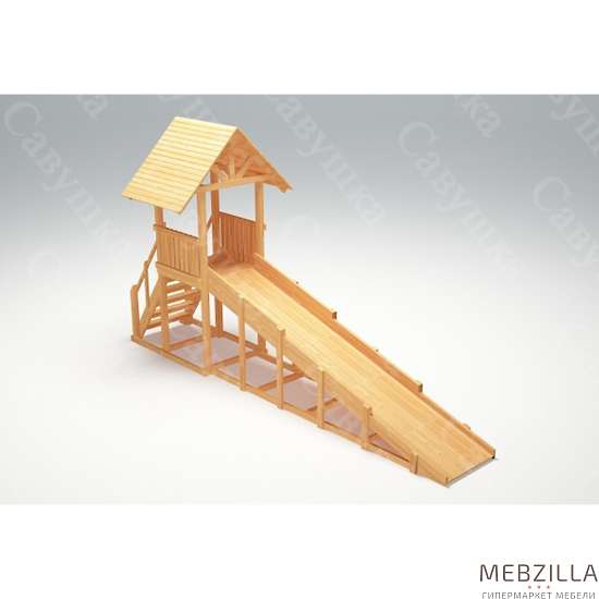 Купить зимняя деревянная горка савушка зима wood 5 - 93 000 руб.