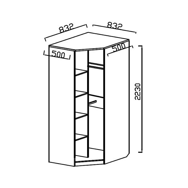 Купить шкаф угловой ивушка-10 прованс - 27 290 руб.