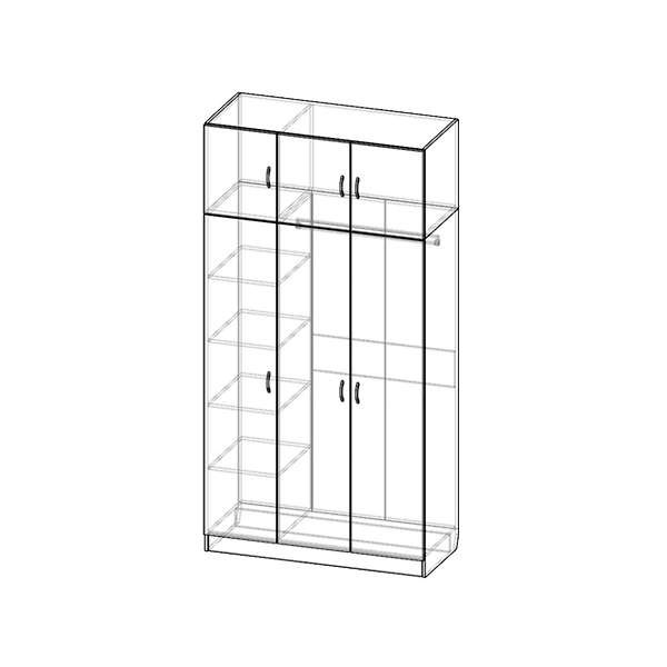 Купить шкаф трехстворчатый с антресолью шр-320 - 14 100 ₽