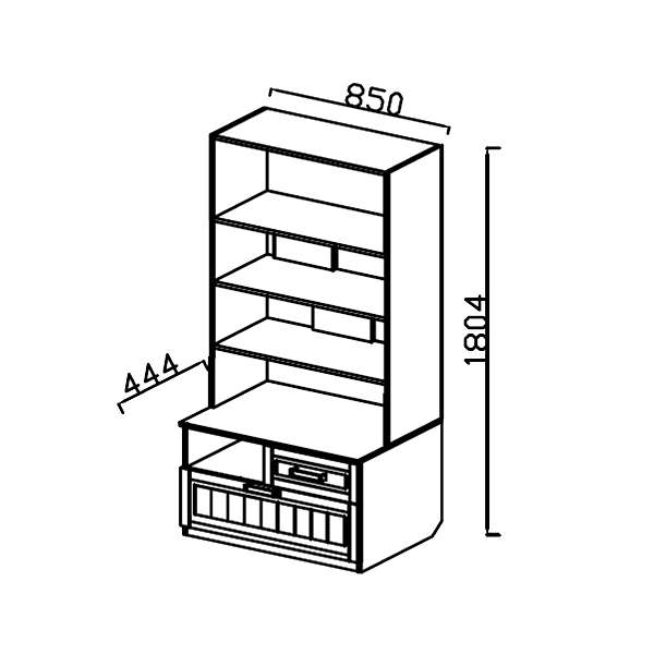 Купить шкаф мцн юн-9 юниор-7 прованс - 17 870 руб.