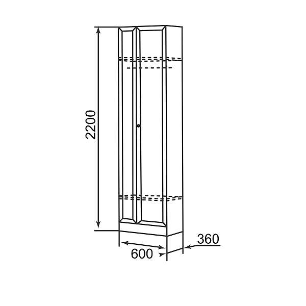 Купить шкаф для одежды брайтон 16 - 10 283 руб.
