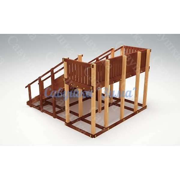 Купить зимняя деревянная горка савушка зима 4 - 119 900 руб.