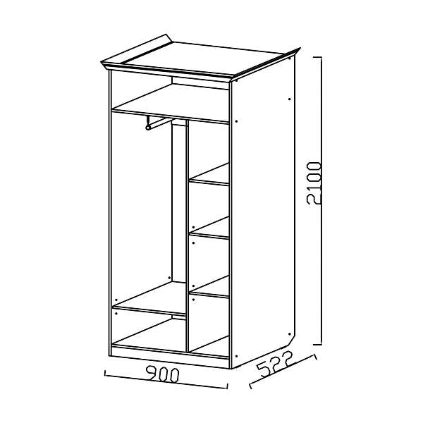 Купить шкаф для одежды двухдверный визит-4 - 23 100 руб.