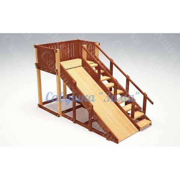 Купить зимняя деревянная горка савушка зима 3 - 83 000 руб.