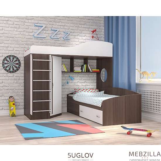 Купить кровать двухъярусная кадет 2 с металлической лестницей - 34 170 руб.