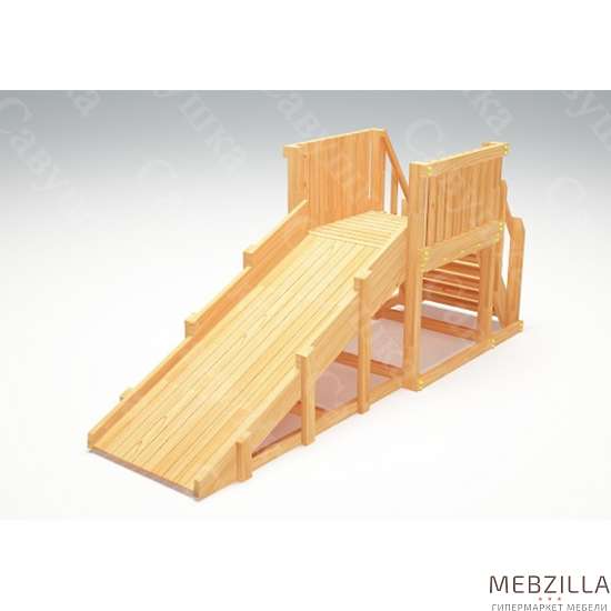 Купить зимняя деревянная горка савушка зима wood 1 - 55 000 руб.