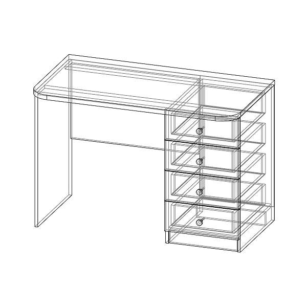 Купить стол письменный с 4 ящиками соло сл-53 - 8 880 ₽
