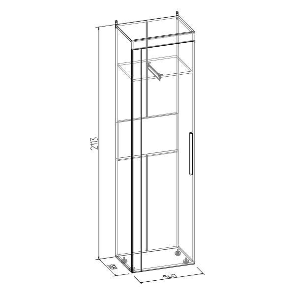 Купить шкаф для одежды и белья леон 5 - 8 127 ₽