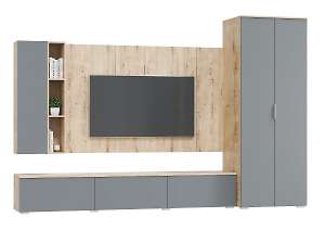 Гостиная модульная Сканди. Комплект 3, смоки