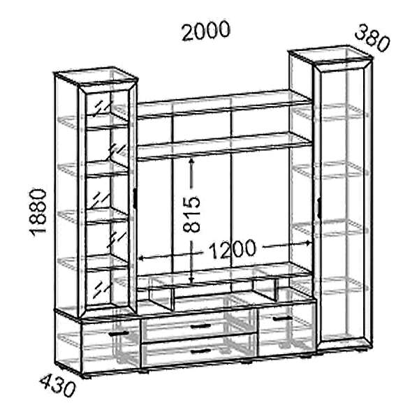 Купить стенка тв вк-2 вика - 15 808 руб.