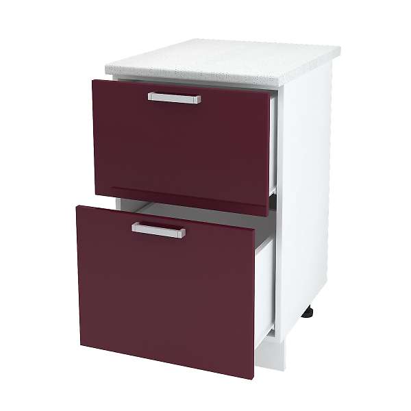 Купить шкаф напольный с двумя ящиками джулия шн2я 500 б/ст - 4 386 ₽