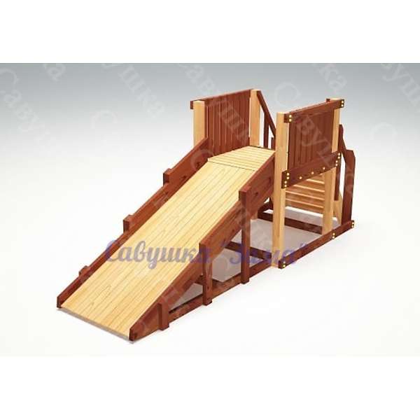 Купить зимняя деревянная горка савушка зима 1 - 59 000 руб.