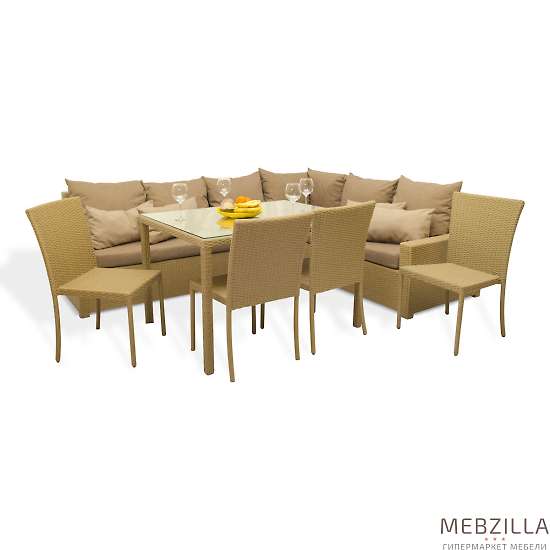 Купить комплект мебели фиджи угловой + стол со стульями - 120 520 ₽