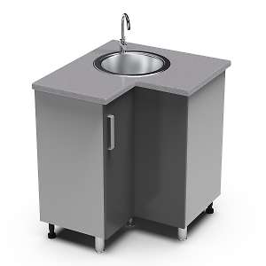 Угловая мойка 850х850 угол прямой Танго УМП