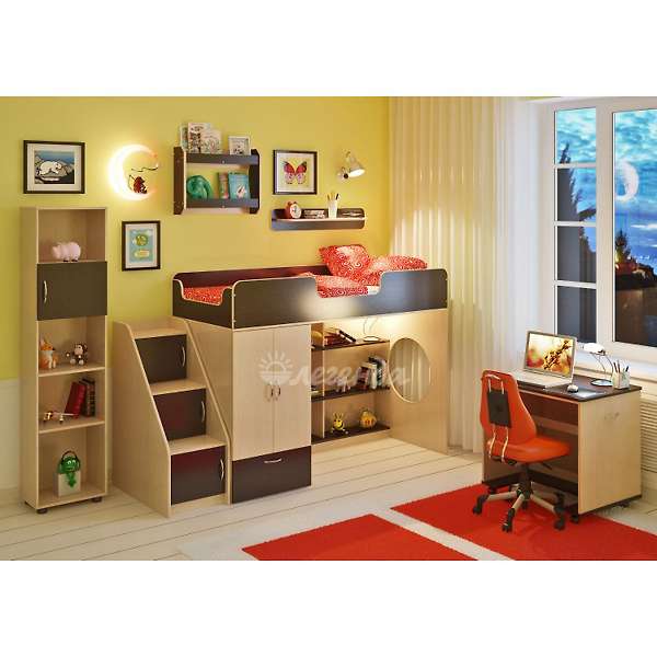 Купить детская стенка легенда №9 с полками - 35 020 ₽