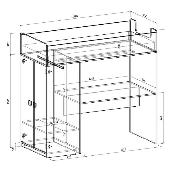 Купить кровать-чердак легенда f606.3 - 32 930 руб.