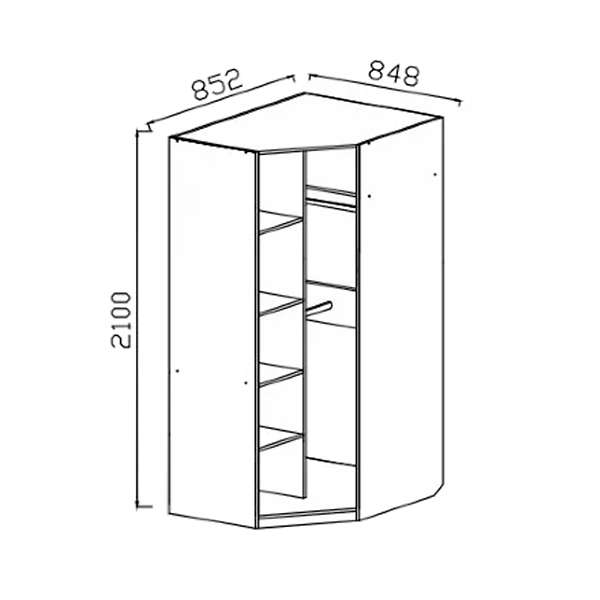 Купить шкаф угловой с зеркалом гип-3 юниор - 27 210 руб.