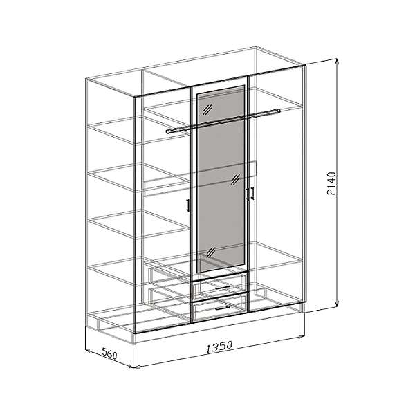 Купить шкаф трехдверный роберта - 26 311 руб.