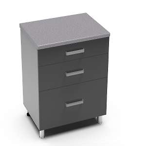 Рабочий стол 600 горизонтальный с 3 ящиками Луксор 6РГ3