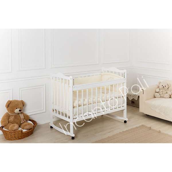 Купить кровать детская incanto pali с мишкой (колесо-качалка) - 4 800 ₽