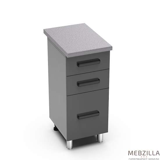 Купить шкаф напольный с тремя ящиками контемп шн3я400 - 5 027 ₽