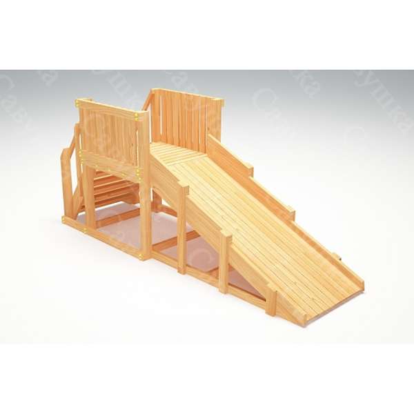 Купить зимняя деревянная горка савушка зима wood 1 - 55 000 руб.