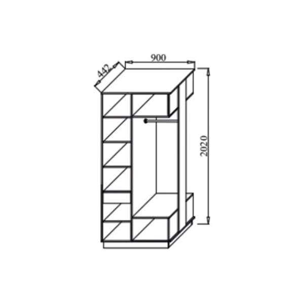 Купить шкаф комбинированный в3-2 loft визит-3 - 16 260 руб.