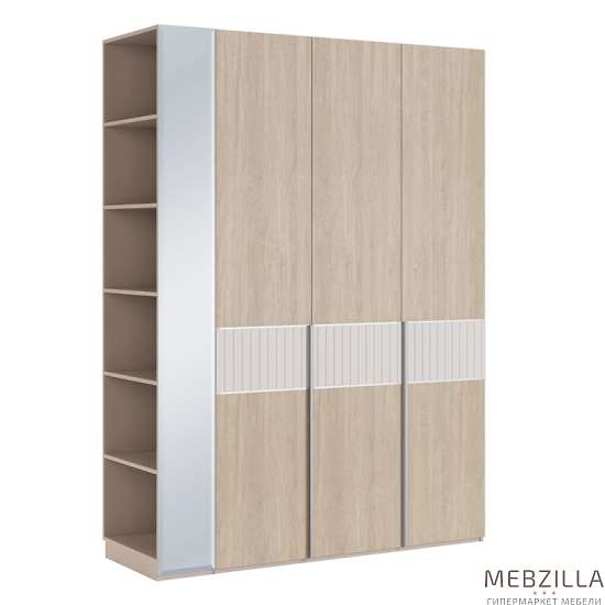 Купить шкаф трехдверный со стеллажом беатрис - 44 868 руб.