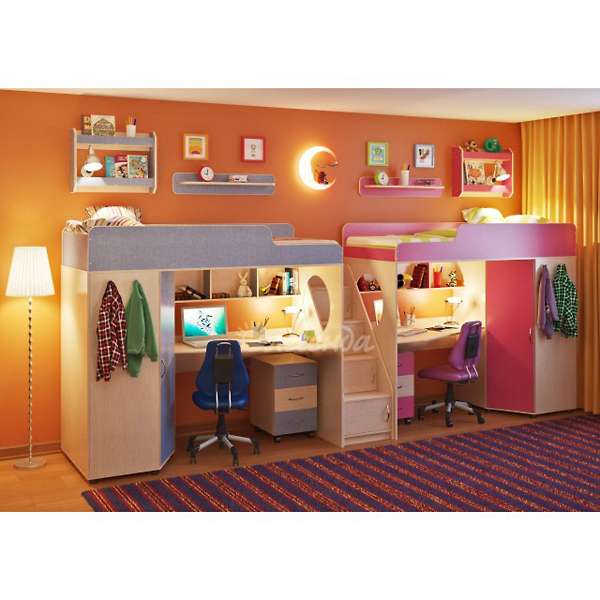 Купить детская стенка легенда №14 с полками - 60 650 ₽