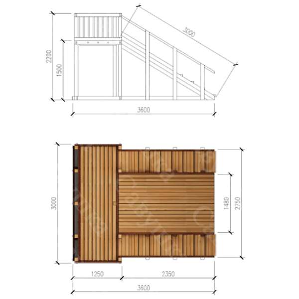 Купить зимняя деревянная горка савушка зима 4 - 119 900 руб.