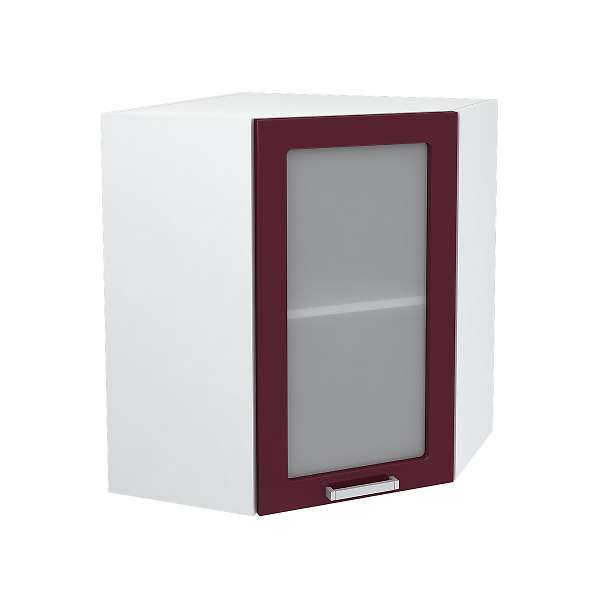 Купить шкаф навесной угловой со стеклом джулия швус 600-920 - 5 314 ₽