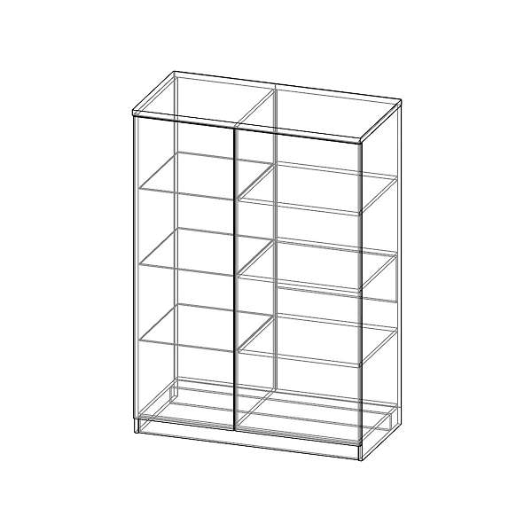 Купить шкаф со стеклом домино дм-22 - 16 150 ₽