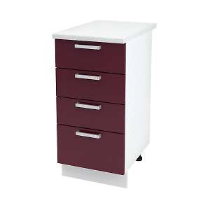 Шкаф напольный с четырьмя ящиками Дина ШН4Я 400 Б/СТ