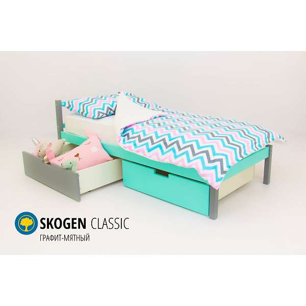 Купить кровать svogen classic графит-мятный - 7 890 руб.