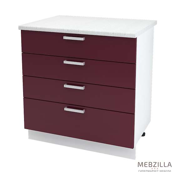 Купить шкаф напольный с четырьмя ящиками модена шн4я 800 б/ст - 6 970 ₽