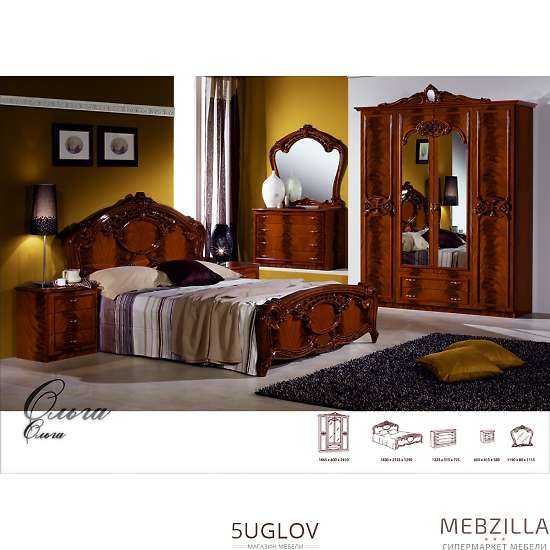 Купить спальный комплект четырехдверный ольга - 105 105 руб.