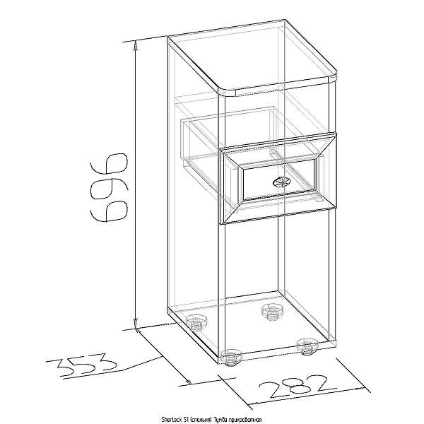 Купить тумба прикроватная 51 sherlock - 5 059 ₽