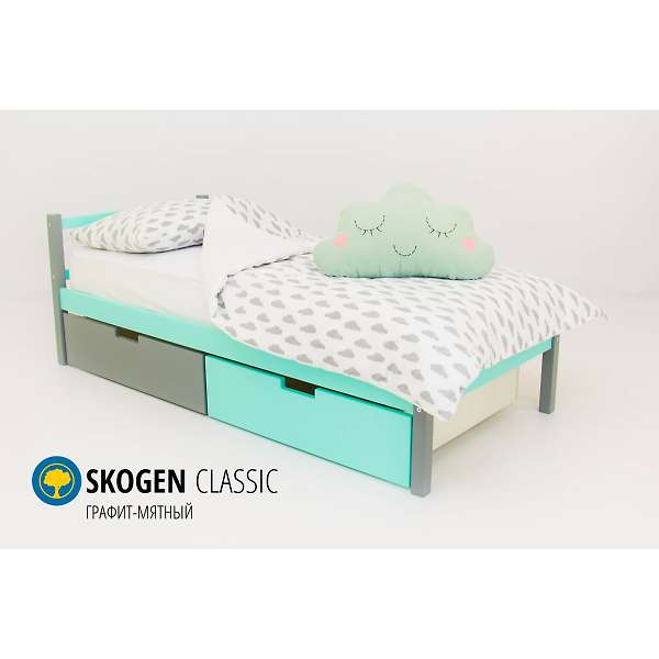 Купить кровать svogen classic графит-мятный - 7 890 руб.